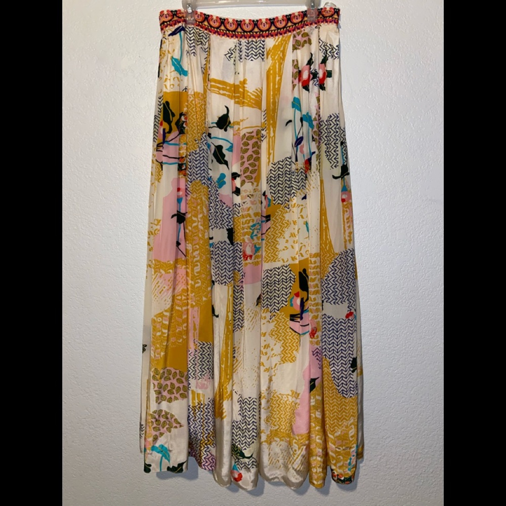 Anthropologie Bhanuni By Jyoti Mischa Maxi Patchwork Bohemian Gypsy Skirt M - Picture 2 of 9